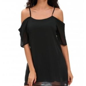 Black off shoulder dress